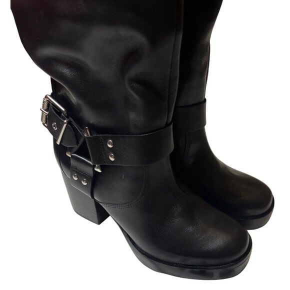 Schutz Kiara Moto Boots Black, Size 8.5 Brand New In Box - Picture 10 of 14